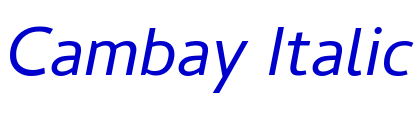 Cambay Italic 字体